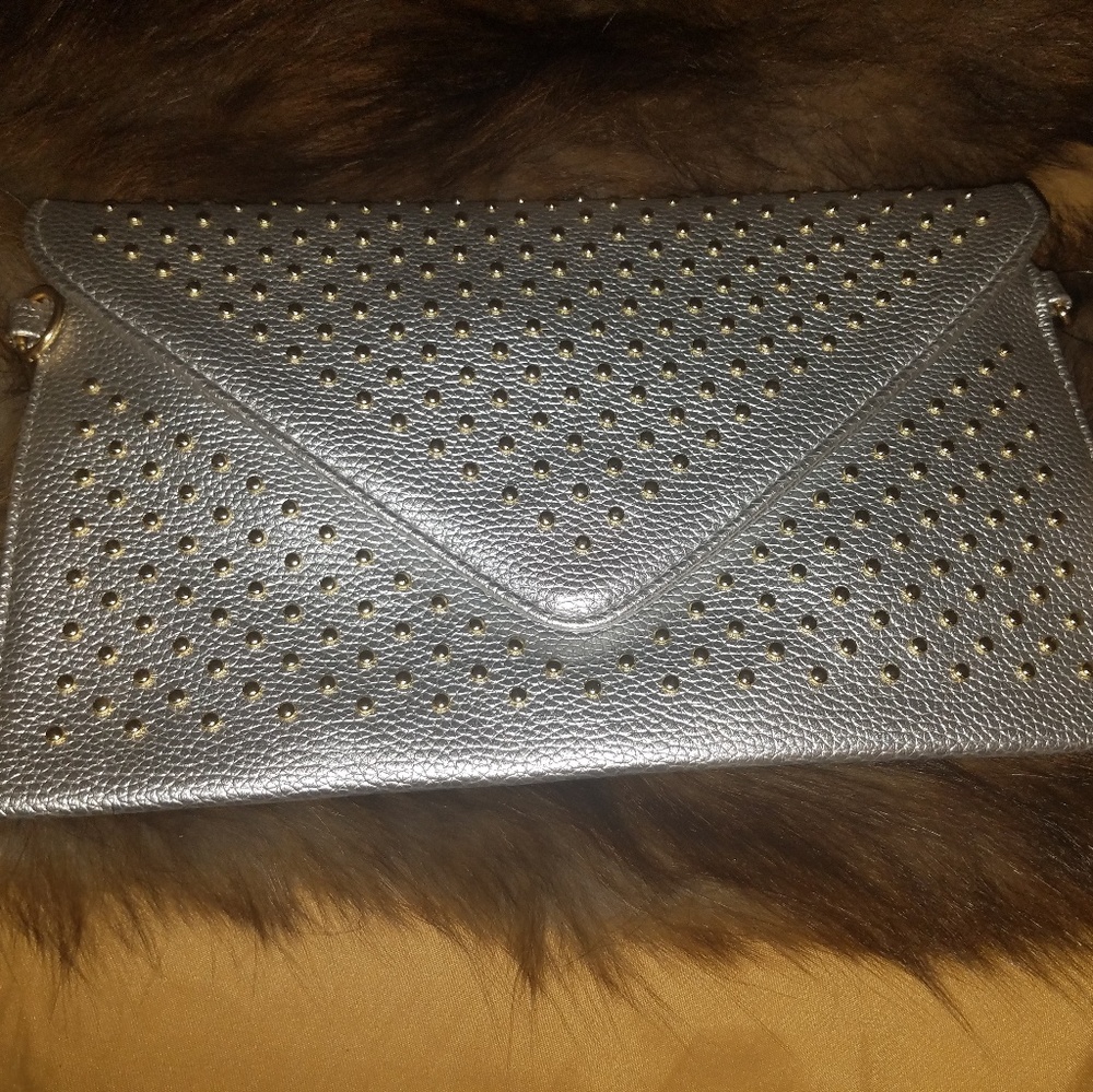Silver Clutch w/Gold Studded Or the Gold Clutch